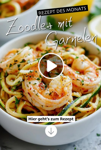 Spagetti mit Garnelen italienische Küche