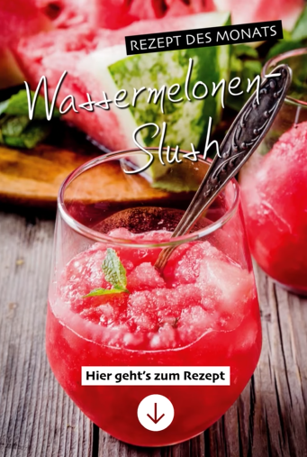 Wassermelonen Slush Erfischungsgetränk Sommer Melonen Rezept Miller Haus & Co. Olching