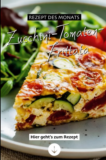 Zuchini Tomanten Frittata Sommer Rezept leichte Küche